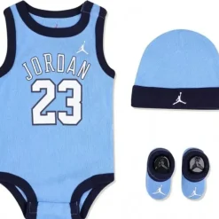 Shop All|Jordan Baby - 3Pk Boy Bodysuit, Hat & Booties Box Set, Blue, 6/12M - cutbabycare.com | baby boutique & care hub