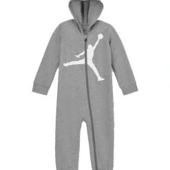 Shop All|Jordan Baby - Unisex Full-Zip Coverall, Grey - cutbabycare.com | baby boutique & care hub