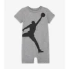 Shop All|Jordan Baby Boy Jumpmen Romper, Carbon Heather Grey - cutbabycare.com | baby boutique & care hub