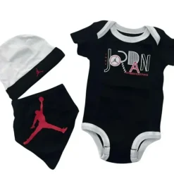 Shop All|Jordan Baby Boys Create Bodysuit, Bibs and Hat Box Set Black & White, 3 Piece - cutbabycare.com | baby boutique & care hub