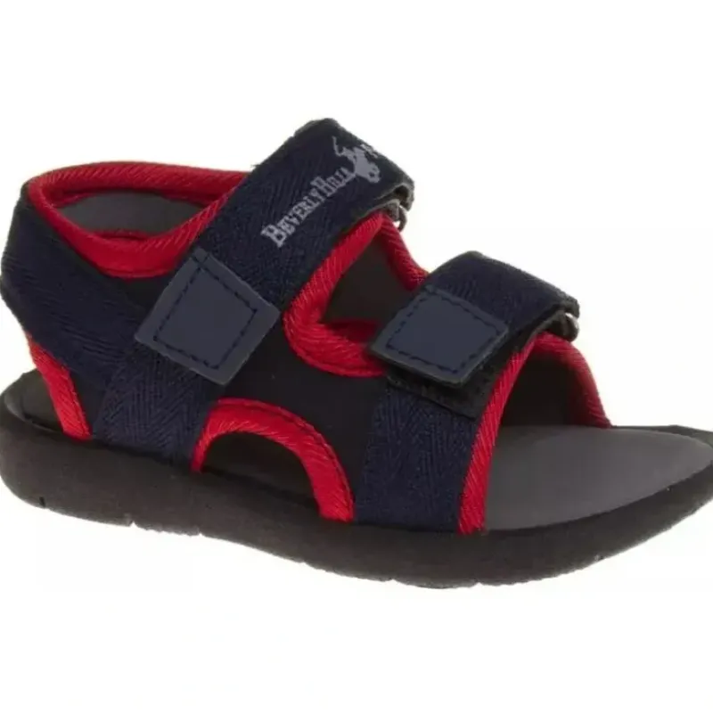Shop All|Josmo - Baby Boy Polo Sandal, Black/Red - cutbabycare.com | baby boutique & care hub