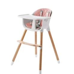 Shop All|JOY BABY Amelia 2-in-1 Timber Highchair - Pink - cutbabycare.com | baby boutique & care hub
