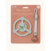Shop All|Jujube - Silicone Teether Ring With Detachable Clip, Howdy Partner Blue - cutbabycare.com | baby boutique & care hub