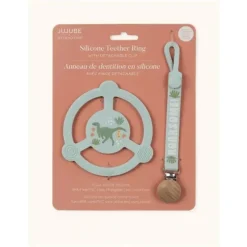 Shop All|Jujube - Silicone Teether Ring With Detachable Clip, Howdy Partner Blue - cutbabycare.com | baby boutique & care hub
