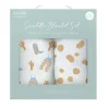 Stroller|Jujube - Swaddle Blanket Set, Howdy Partner Blue - cutbabycare.com | baby boutique & care hub