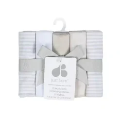 Shop All|Just Born - 10 Pk Washcloth, Natural Foliage - cutbabycare.com | baby boutique & care hub
