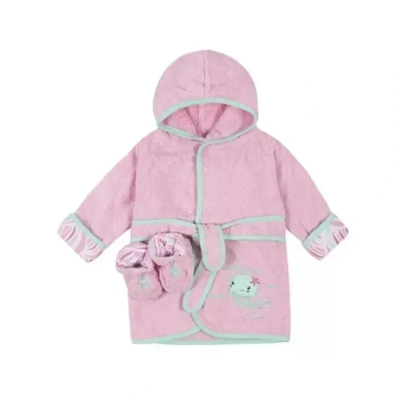 Bath Potty|Just Born - Bath Robe Set, Dusty Pink - cutbabycare.com | baby boutique & care hub