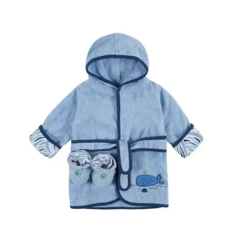 Bath Potty|Just Born - Bath Robe Set, Dusty Blue - cutbabycare.com | baby boutique & care hub