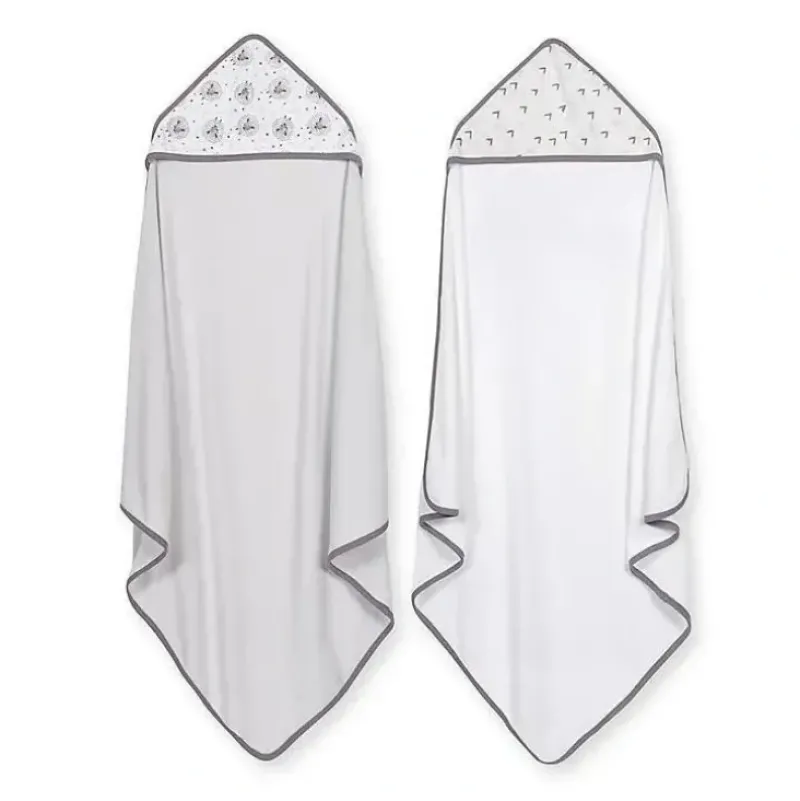Bath Potty|Just Born - 2Pk Counting Sheep Hooded Towels, Grey - cutbabycare.com | baby boutique & care hub