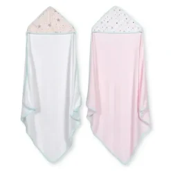 Bath Potty|Just Born - 2Pk Love and Sugar Hooded Towels, Pink - cutbabycare.com | baby boutique & care hub