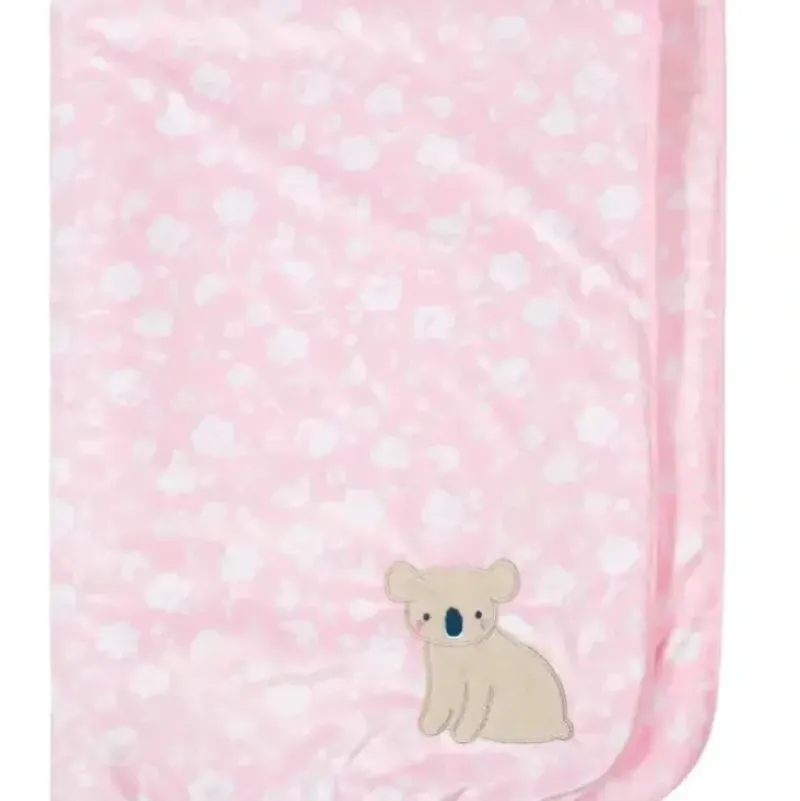 Shop All|Just Born - 1Pk Suedeplush Blanket, Floral Koala - cutbabycare.com | baby boutique & care hub