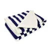 Shop All|Just Born - Stripe Cable Knit Blanket, Navy/White - cutbabycare.com | baby boutique & care hub