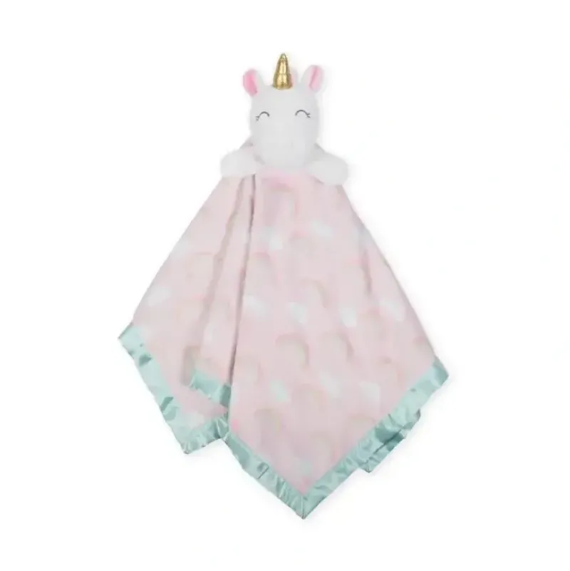 Stroller|Just Born - XL Plush Unicorn Security Blanket, Pink - cutbabycare.com | baby boutique & care hub