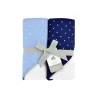Bath Potty|Just Born Sparkle Navy Blue & Light Blue 2 Pack Hooded Towel Set - cutbabycare.com | baby boutique & care hub
