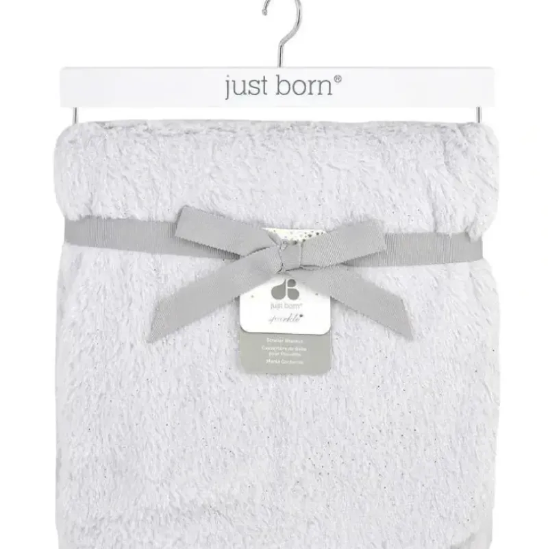 Stroller|Just Born Sparkle Plush Blanket, Grey - cutbabycare.com | baby boutique & care hub