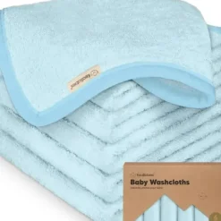 Bath Potty|Keababies - 6-Pack Baby Wash Cloths, Bravo Blue - cutbabycare.com | baby boutique & care hub