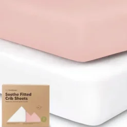 Shop All|Keababies - 2-Pack Organic Cotton Fitted Crib Sheet, Rose - cutbabycare.com | baby boutique & care hub