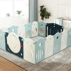 Shop All|Keezi Baby Playpen 16 Panels Foldable Toddler Fence Safety Play Activity Barrier - cutbabycare.com | baby boutique & care hub