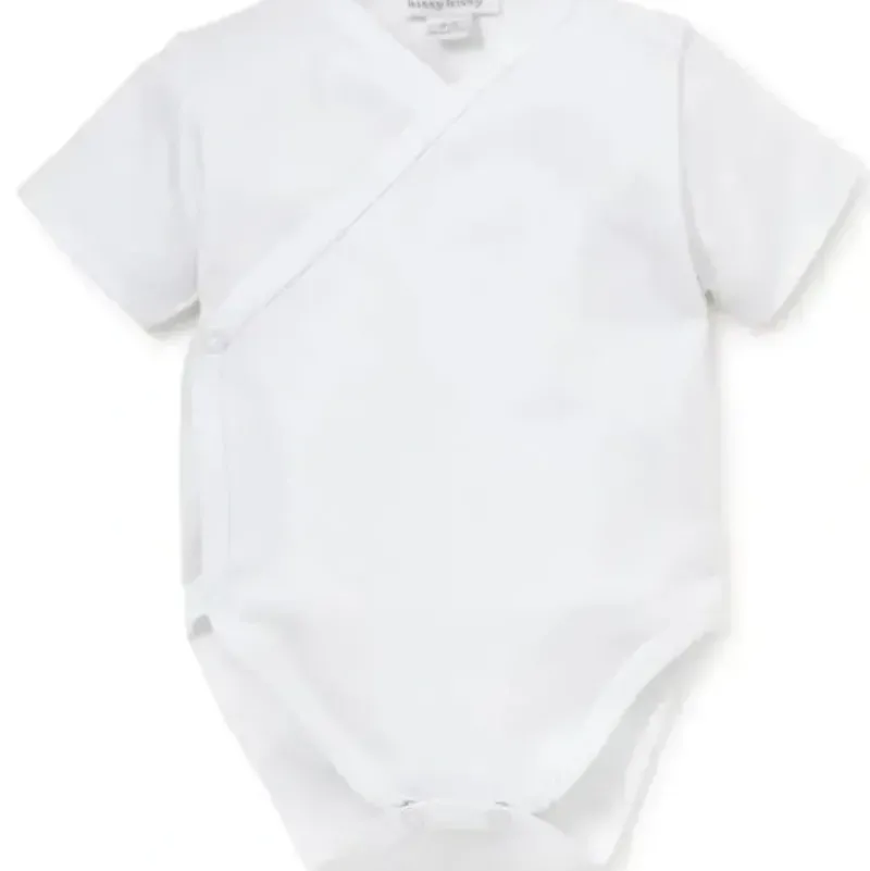 Shop All|Kissy Kissy - Baby Basic Short Sleeve Cross Bodysuit, White - cutbabycare.com | baby boutique & care hub