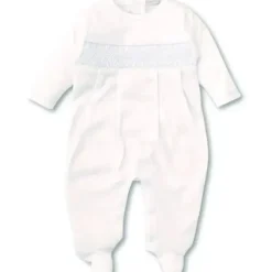 Shop All|Kissy Kissy - Baby Boy Footie with Hand Smocking, White - cutbabycare.com | baby boutique & care hub