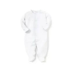 Shop All|Kissy Kissy - Baby Boy New Dots Print Footie, White/Blue - cutbabycare.com | baby boutique & care hub