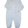 Shop All|Kissy Kissy - Baby Boy Stripe Footie With Zipper Sophie La Girafe, Light Blue - cutbabycare.com | baby boutique & care hub