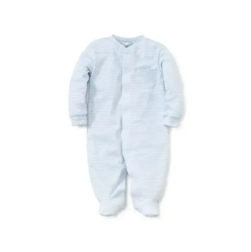 Shop All|Kissy Kissy - Baby Boy Stripes Footie, Light Blue - cutbabycare.com | baby boutique & care hub