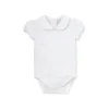Shop All|Kissy Kissy - Baby Girl Basic Short Sleeve Bodysuit With Collar, White/Pink - cutbabycare.com | baby boutique & care hub