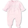 Shop All|Kissy Kissy - Baby Girl Footie With Hand Smocked, Charmed Pink - cutbabycare.com | baby boutique & care hub