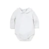 Shop All|Kissy Kissy - Baby Girl Long Sleeve Bodysuit With Ruffle Collar, White - cutbabycare.com | baby boutique & care hub