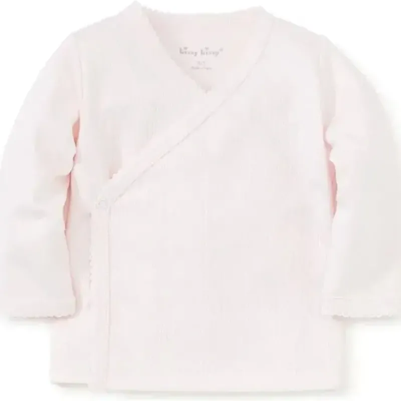 Shop All|Kissy Kissy - Baby Girl Pointelle Long Sleeve Cross Tee, Pink - cutbabycare.com | baby boutique & care hub