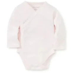 Shop All|Kissy Kissy - Baby Girl Pointelle Long Sleeve Cross Bodysuit, Pink - cutbabycare.com | baby boutique & care hub