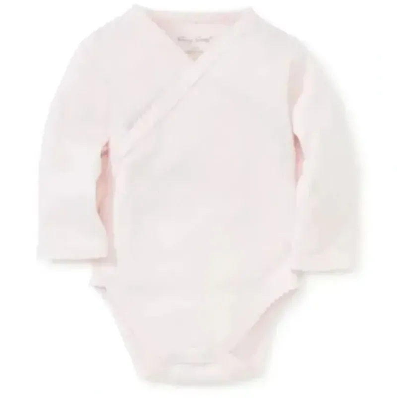 Shop All|Kissy Kissy - Baby Girl Pointelle Long Sleeve Cross Bodysuit, Pink - cutbabycare.com | baby boutique & care hub