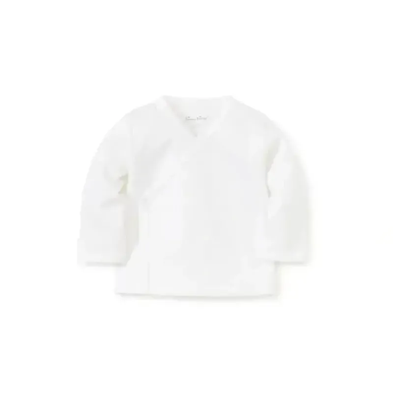 Shop All|Kissy Kissy - Baby Neutral Pointelle Long Sleeve Cross Tee, White - cutbabycare.com | baby boutique & care hub