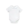 Shop All|Kissy Kissy - Baby Short Sleeve Bodysuit With Bebe Collar, White - cutbabycare.com | baby boutique & care hub