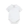 Shop All|Kissy Kissy - Baby Short Sleeve Bodysuit With Knit Collar, White - cutbabycare.com | baby boutique & care hub