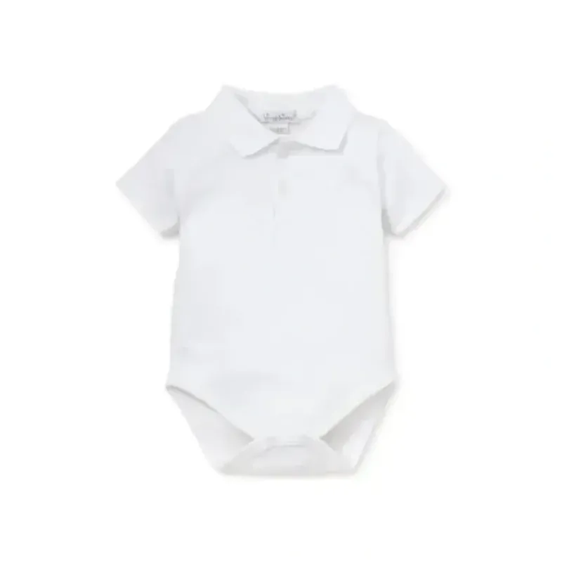Shop All|Kissy Kissy - Baby Short Sleeve Bodysuit With Knit Collar, White - cutbabycare.com | baby boutique & care hub