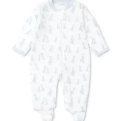 Shop All|Kissy Kissy - Giraffe Grins Zip Footie, Blue - cutbabycare.com | baby boutique & care hub