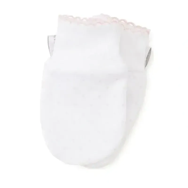 Shop All|Kissy Kissy - New Dots Print Mitts, White/Pink - cutbabycare.com | baby boutique & care hub