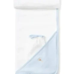 Bath Potty|Kissy Kissy - Sophie La Girafe Hooded Towel & Mitt Set, Light Blue - cutbabycare.com | baby boutique & care hub