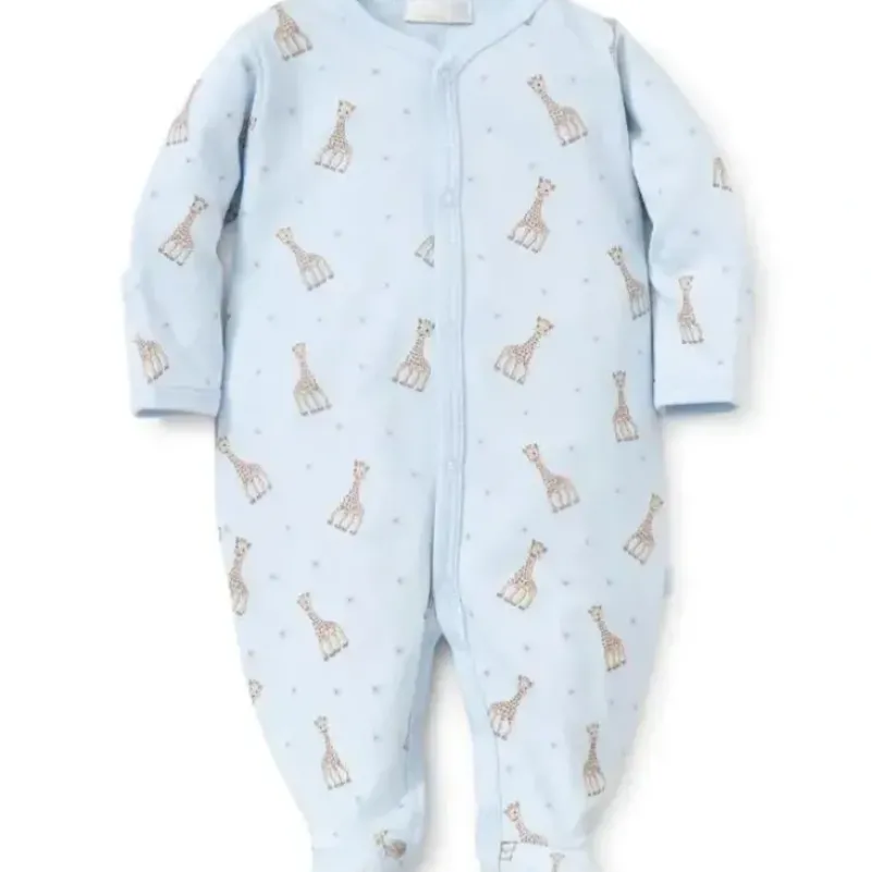 Shop All|Kissy Kissy - Sophie La Girafe Print Footie, Light Blue - cutbabycare.com | baby boutique & care hub