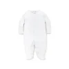 Shop All|Kissy Kissy New Premier Basics Footie, White/Light Blue - cutbabycare.com | baby boutique & care hub
