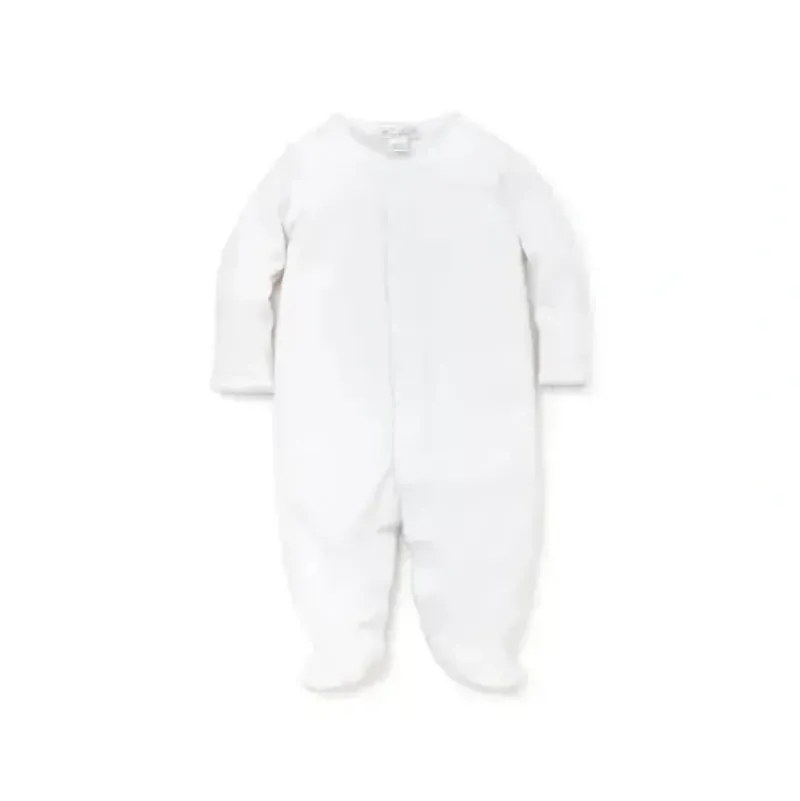 Shop All|Kissy Kissy New Premier Basics Footie, White/Light Blue - cutbabycare.com | baby boutique & care hub