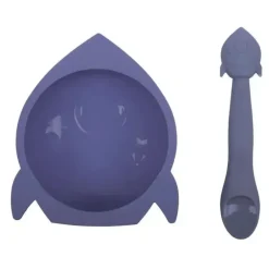 Shop All|Kushie - Silibowl Silicone Bowl and Spoon Blue - cutbabycare.com | baby boutique & care hub