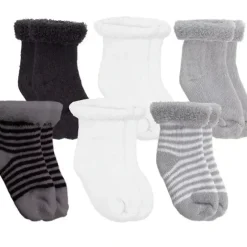 Shop All|Kushies - 6 Pack newborn socks, Grey - cutbabycare.com | baby boutique & care hub