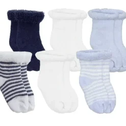 Shop All|Kushies - 6 Pack newborn socks, Blue - cutbabycare.com | baby boutique & care hub