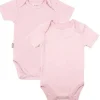 Shop All|Kushies - 2 Pack Short Sleeve Bodysuit Pink Solid / Stripe - cutbabycare.com | baby boutique & care hub
