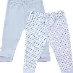Shop All|Kushies 2 Pack Cuffed Pant - Blue Solid / Dots - cutbabycare.com | baby boutique & care hub