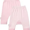 Shop All|Kushies 2 Pack Cuffed Pant - Pink solid / stripe - cutbabycare.com | baby boutique & care hub