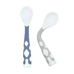 Shop All|Kushies - 2Pk Silibend Spoon, Sand/Blue - cutbabycare.com | baby boutique & care hub